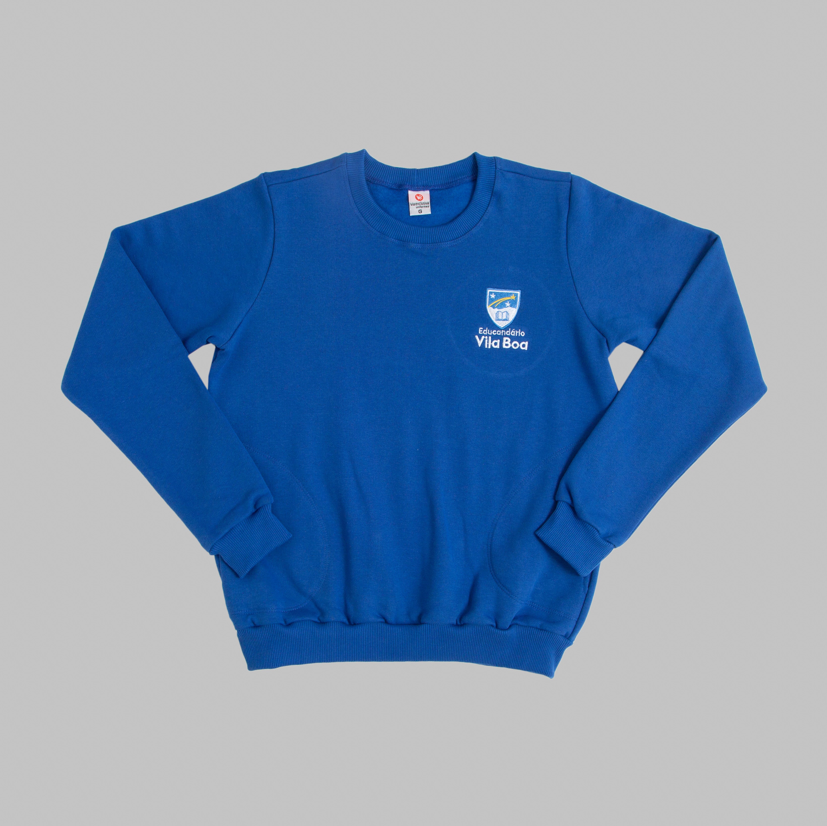 Vila Boa Moletom fechado azul royal para 1ª e 2ª fase