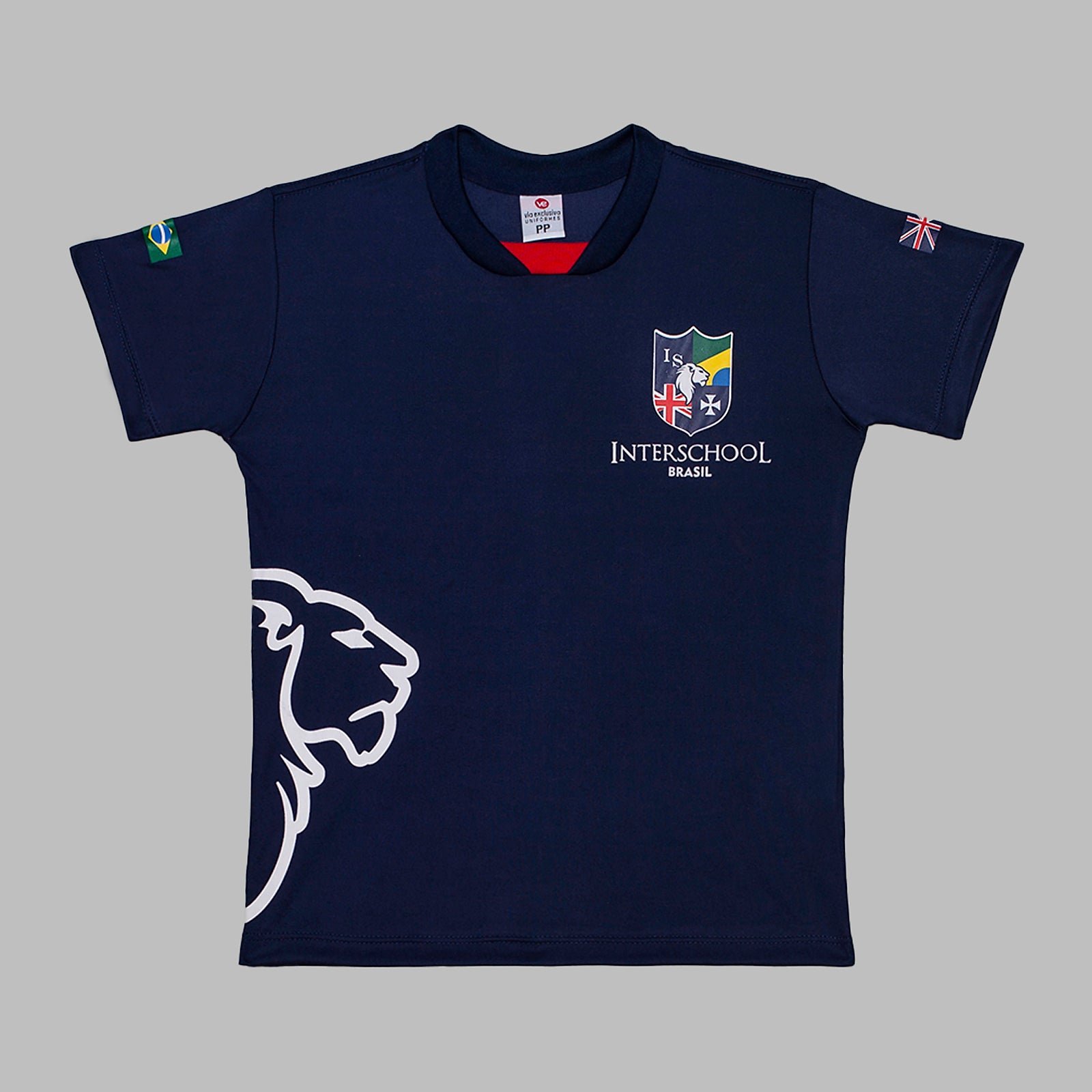 Interschool Camiseta dry marinho Ed. Inf. e Fund. I