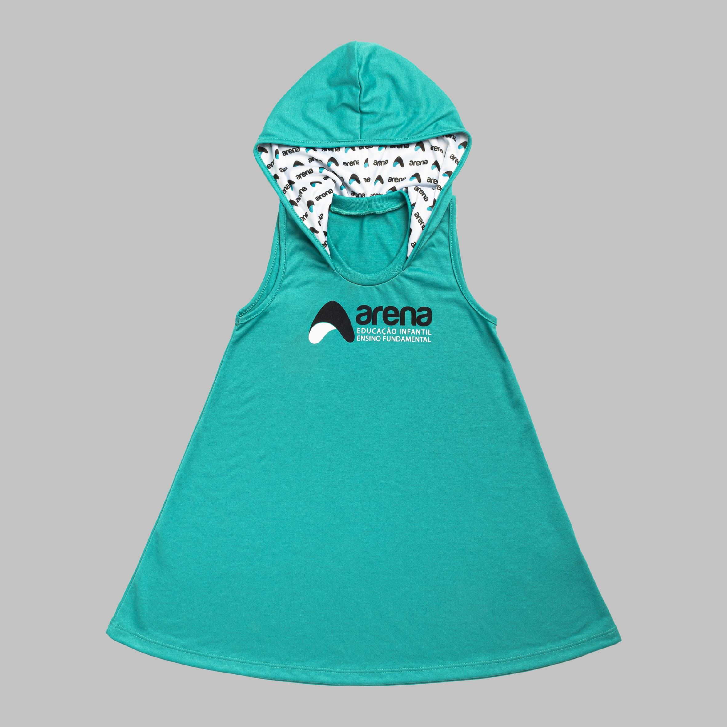 Arena Vestido com capuz pv verde Educação Infantil