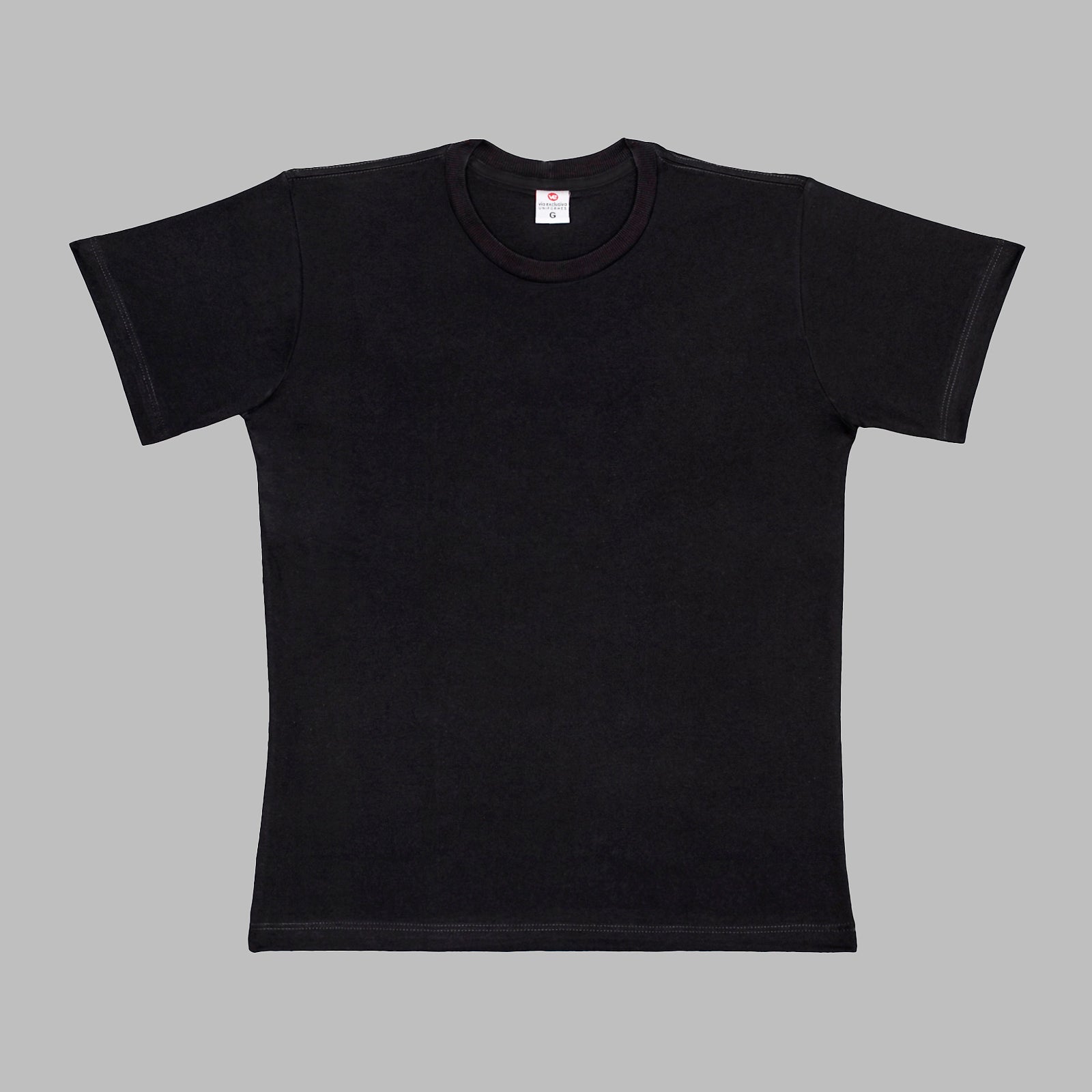 Básico Camiseta algodão preto