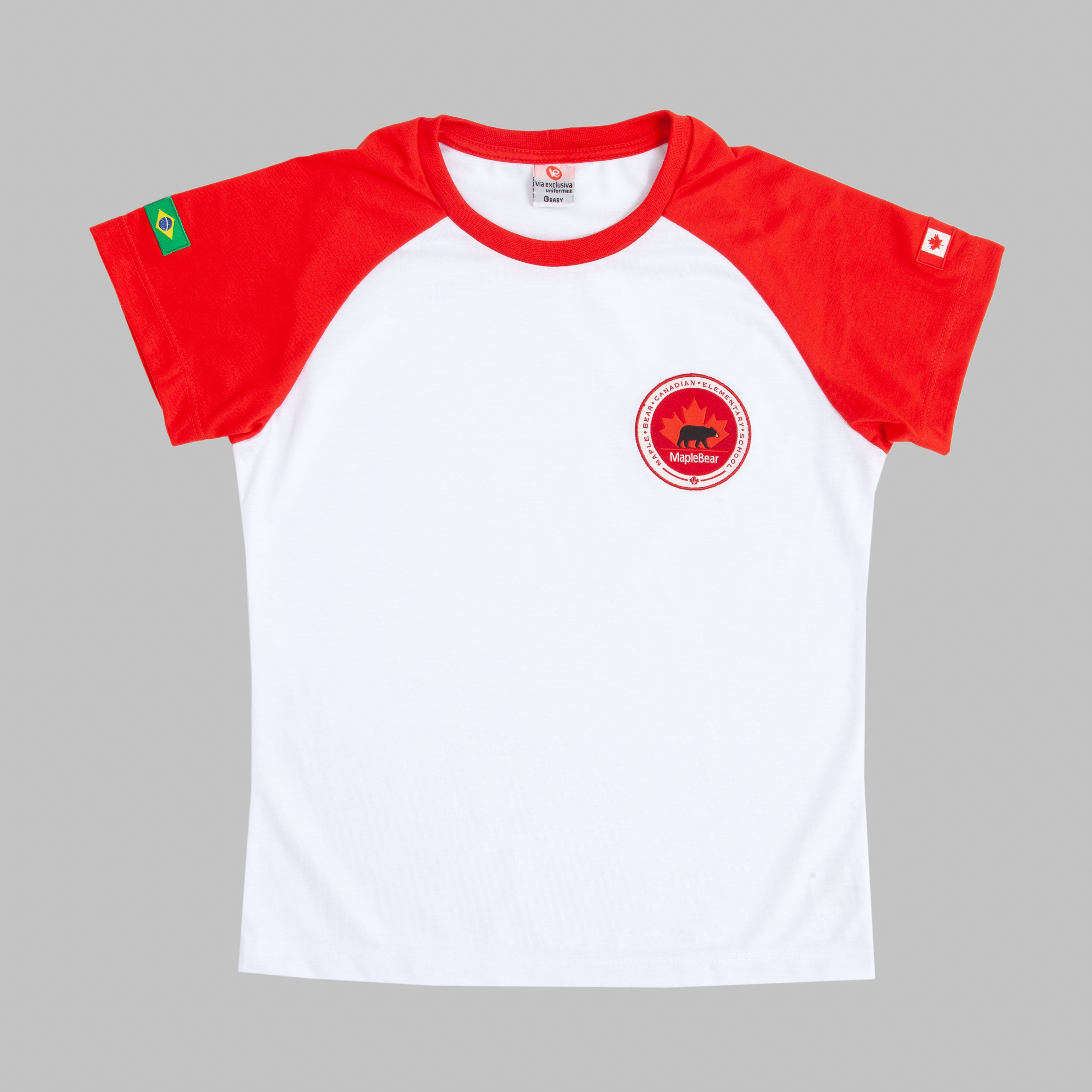 Maple Bear Baby-look pv branco Fundamental