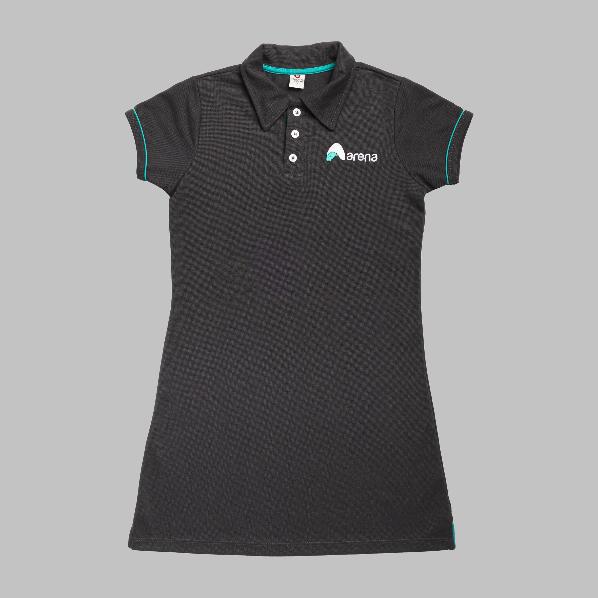 Arena Vestido polo piquet cinza Fundamental I