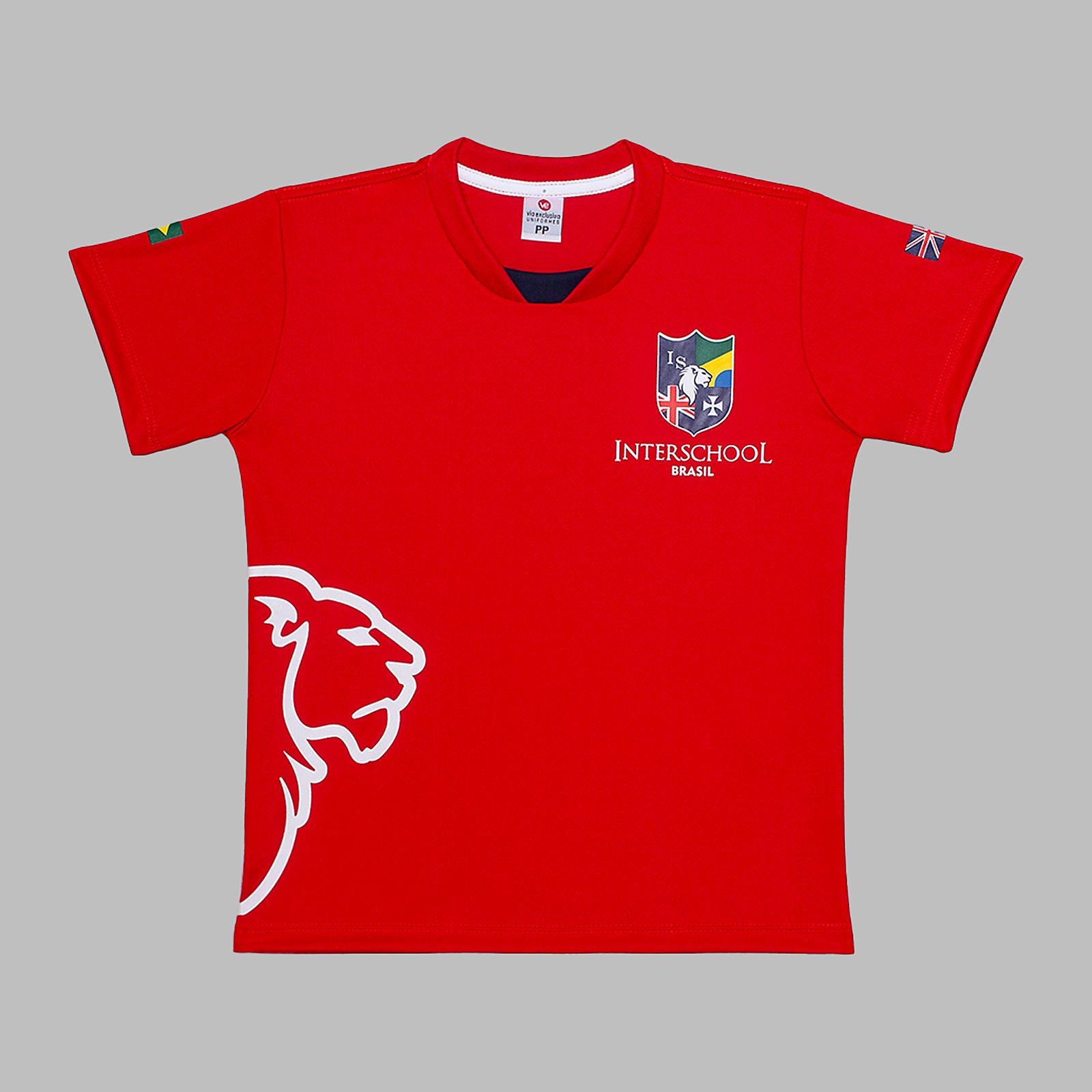 Interschool Camiseta dry vermelho Ed. Inf. e Fund. I
