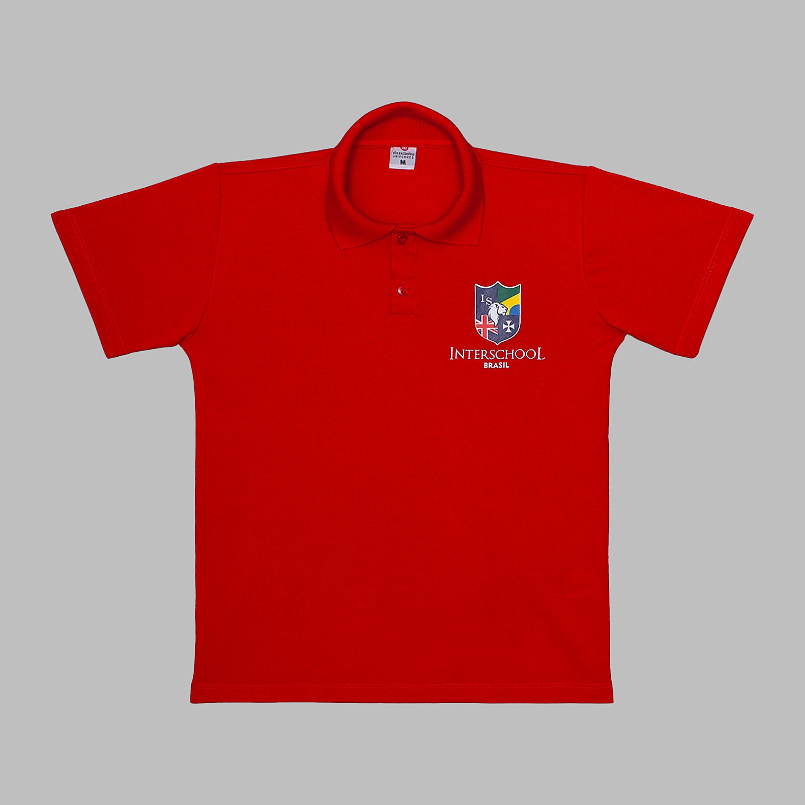 Interschool Camiseta polo piquet vermelho Ed. Inf. e Fund. I