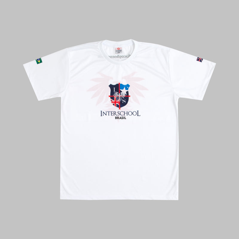 Interschool Camiseta dry branco Fundamental