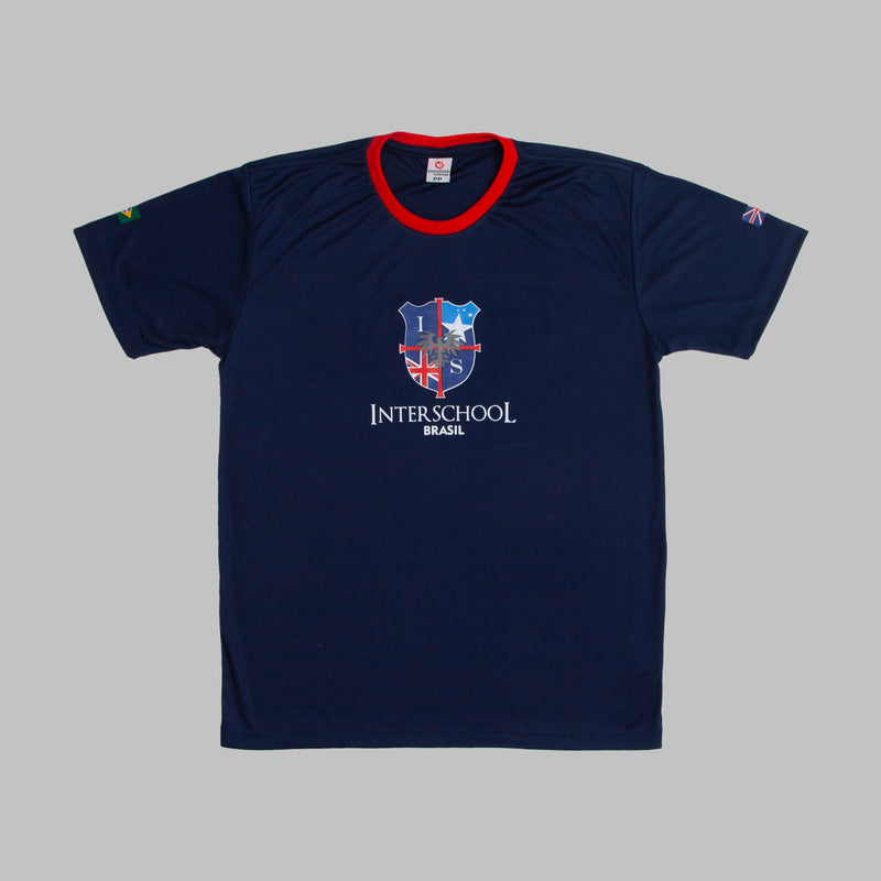 Interschool Camiseta dry marinho Fundamental